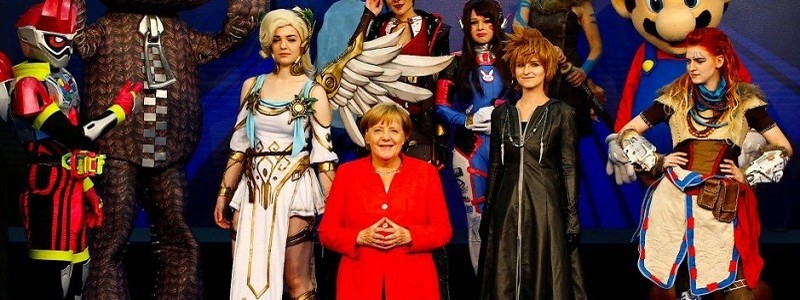Ангела Меркель посетила игровую выставку Gamescom 2017