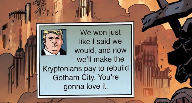 Дональд Трамп появился в комиксе про Бэтмена