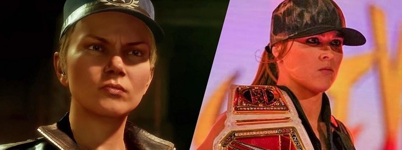 Ронда Раузи косплеит Соню Блейд из Mortal Kombat 11