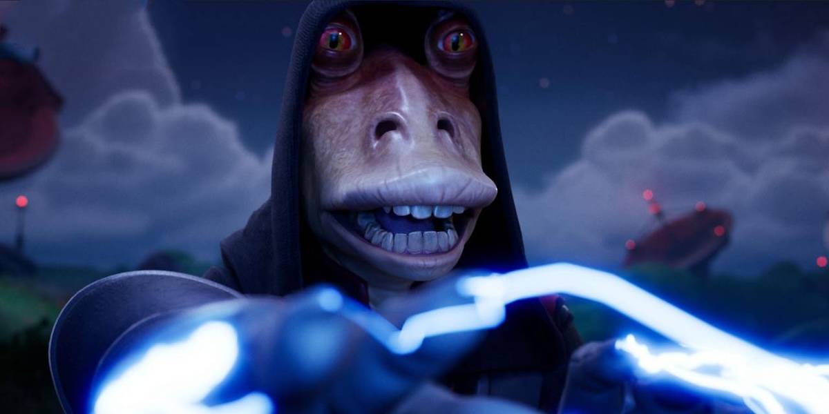 Злой Джа-Джа и самурай Вейдер в кроссовере Fortnite и «Звездные войны»