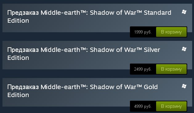 Цену на «Средиземье: Тени войны» в Steam исправили