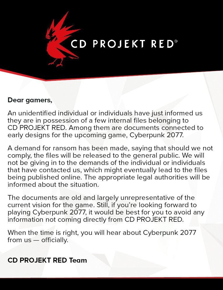 Хакеры украли раннюю версию Cyberpunk 2077