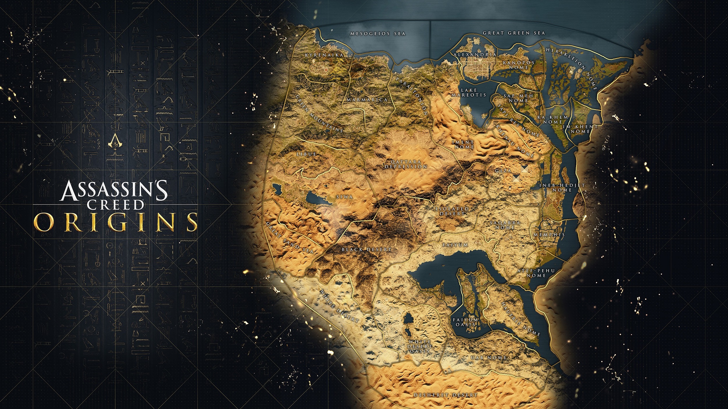 Карта мира Assassin's Creed: Истоки