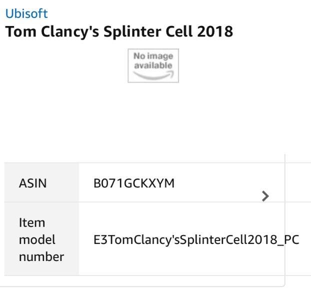 Утечка: Splinter Cell выйдет в 2018 году