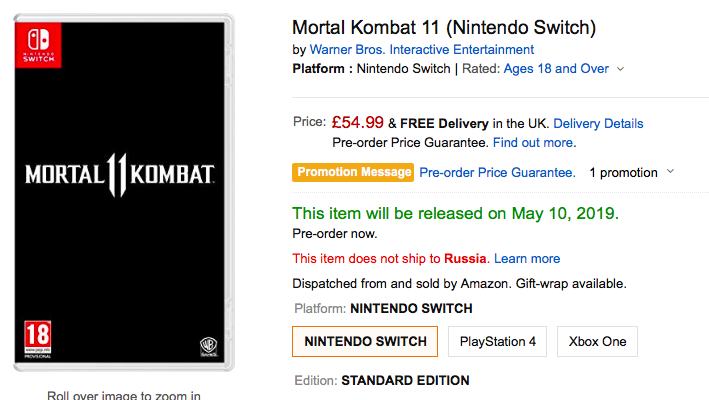 Плохие новости: Mortal Kombat 11 выйдет позже заявленного