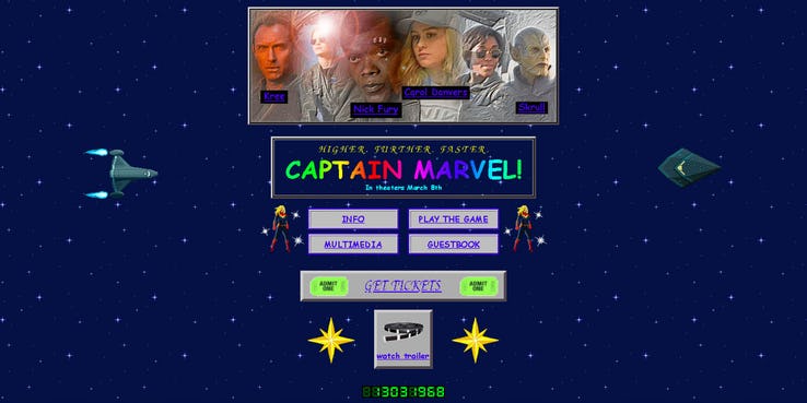 Ретро-сайт по «Капитану Марвел» содержит важный намек