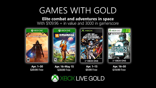 Объявлены бесплатные игры Xbox Live Gold за апрель 2019