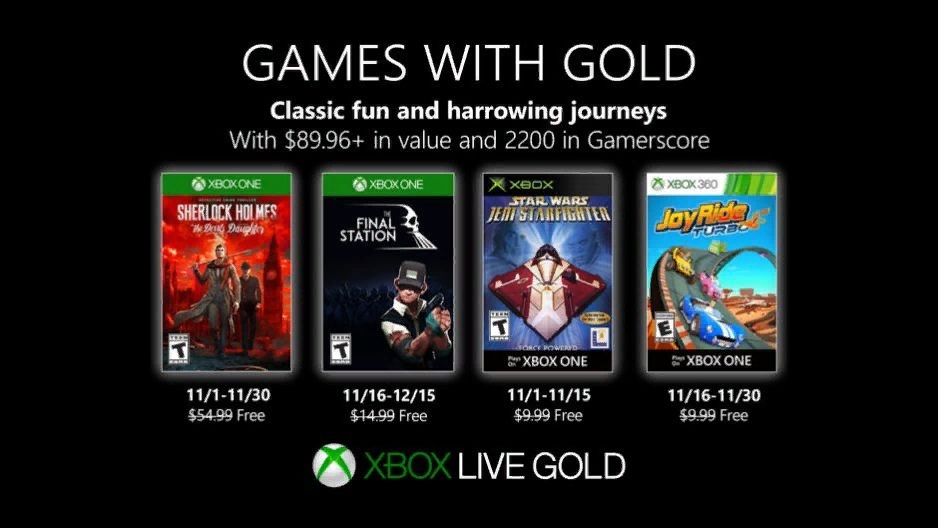 Объявлены бесплатные игры Xbox Live Gold за ноябрь 2019