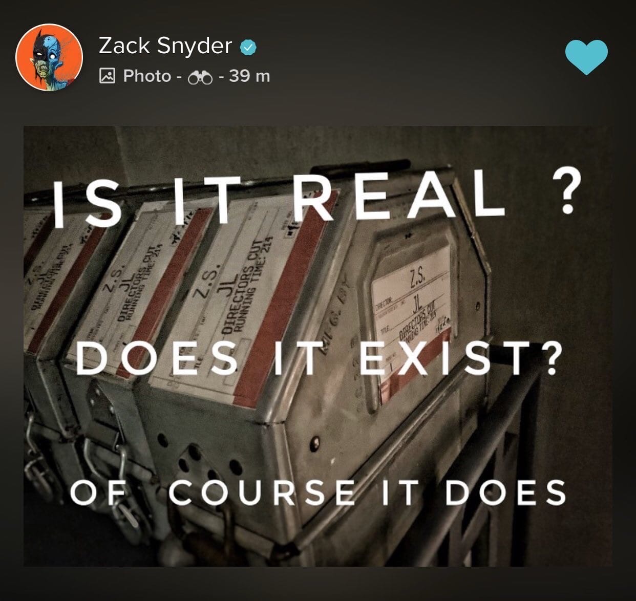 Зак Снайдер показал свою «Лигу справедливости»