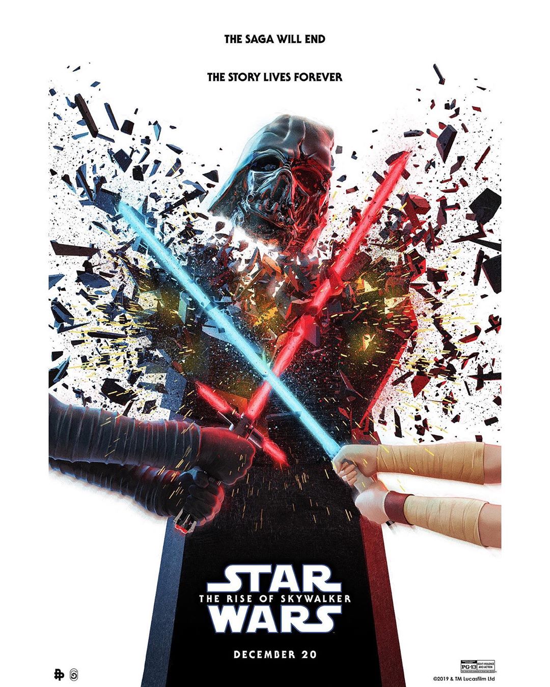 Шлем Дарта Вейдера на новом постере «Звездных войн 9»