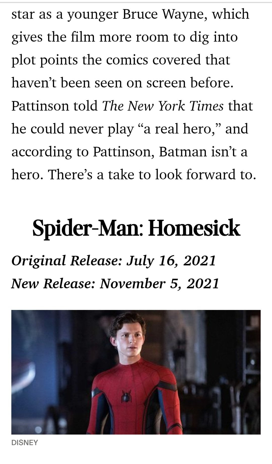 Фильм «Человек-паук 3» получил название «Тоскующий по дому»
