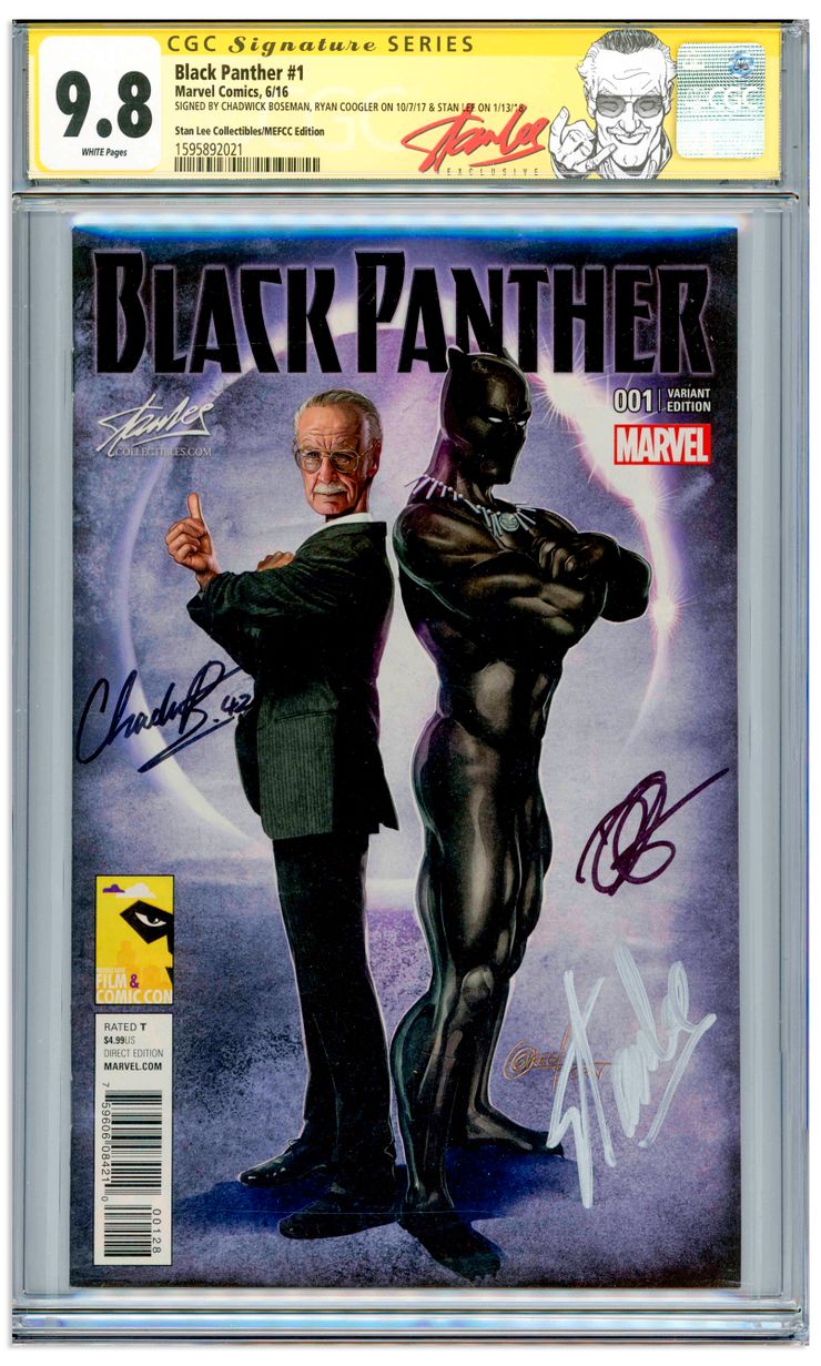 Комикс «Черная пантера» с автографом Стэна Ли продают