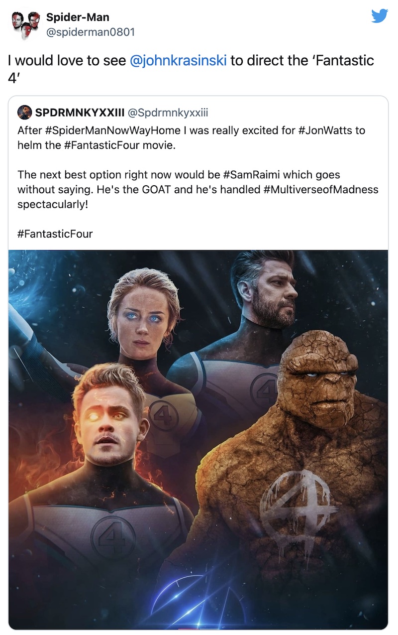 Фанаты Marvel хотят, чтобы Джон Красински снял фильм «Фантастическая четверка»