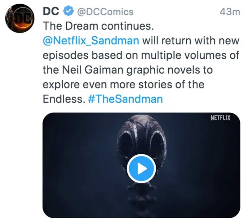 DC случайно раскрыли судьбу сериала «Песочный человек» от Netflix
