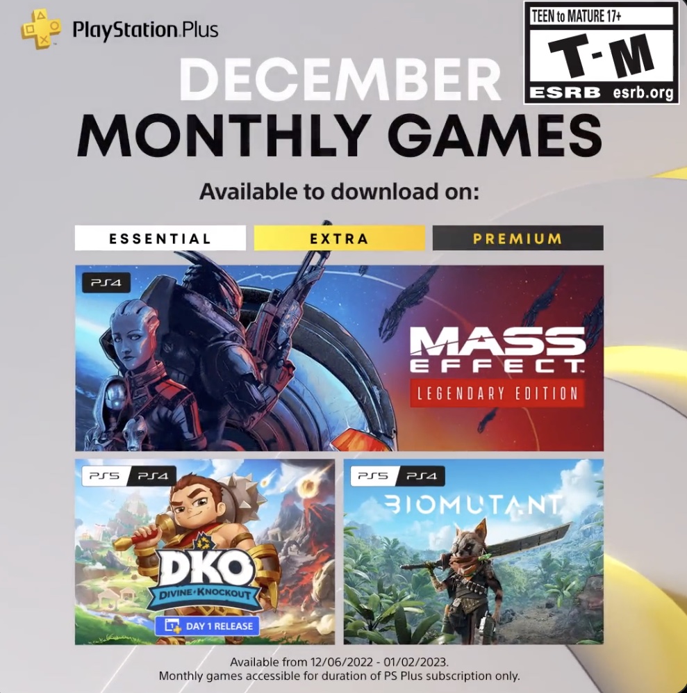 Объявлены бесплатные игры PS Plus за декабрь 2022