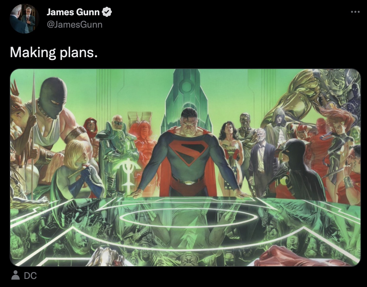 Лига справедливости в штабе - Джеймс Ганн тизерит новую вселенную DC