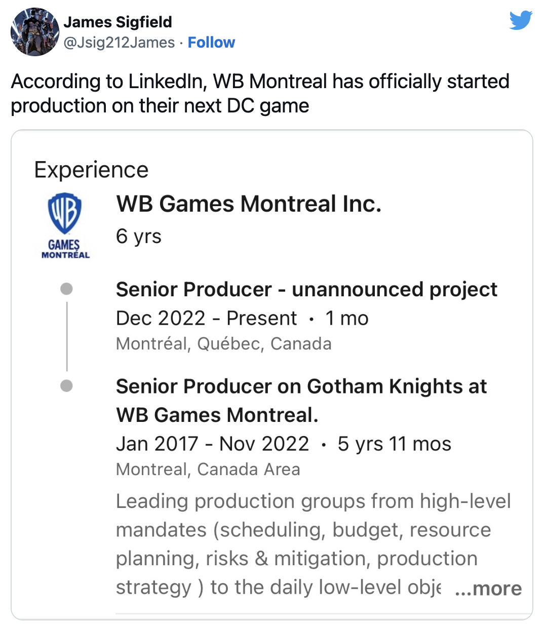 Авторы Gotham Knights могут делать новую игру для перезапуска DC