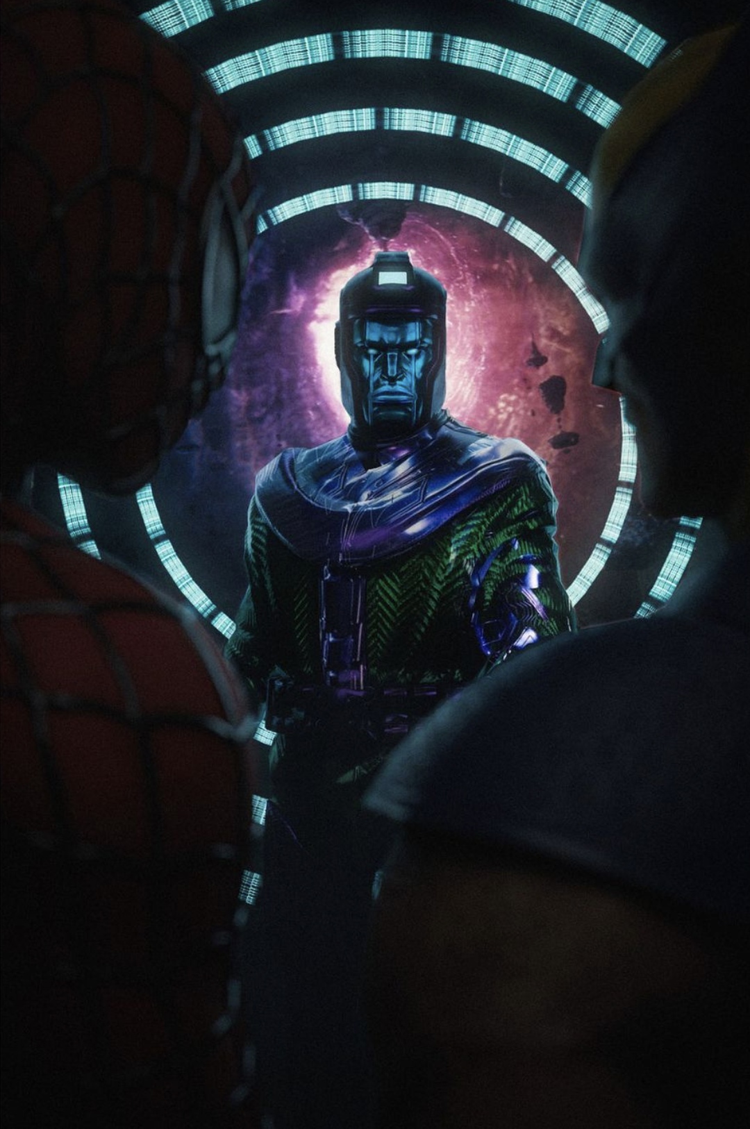 Человек-паук Тоби Магуайра против Канга Завоевателя на постере «Мстителей: Секретные войны»