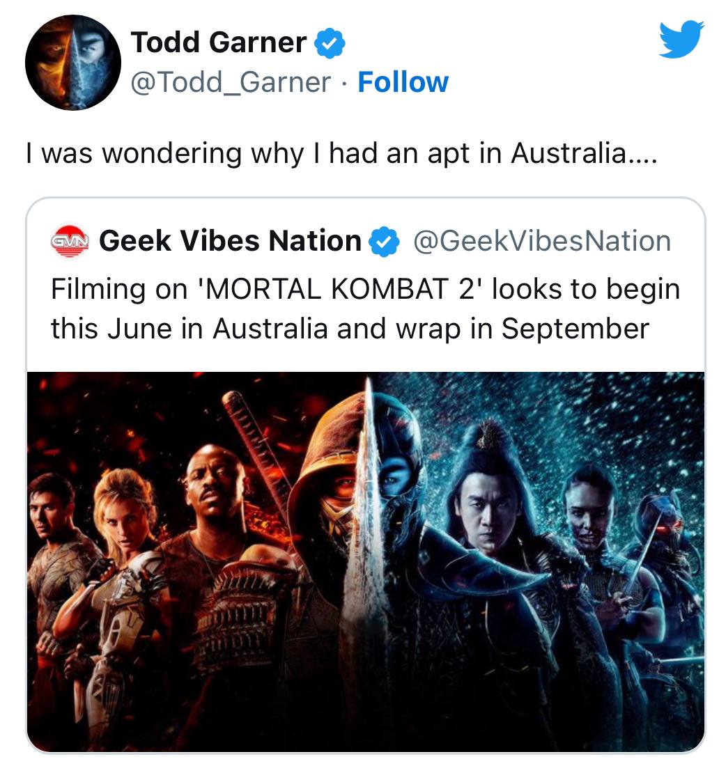 Дата начала съемок фильма Mortal Kombat 2 подтверждена