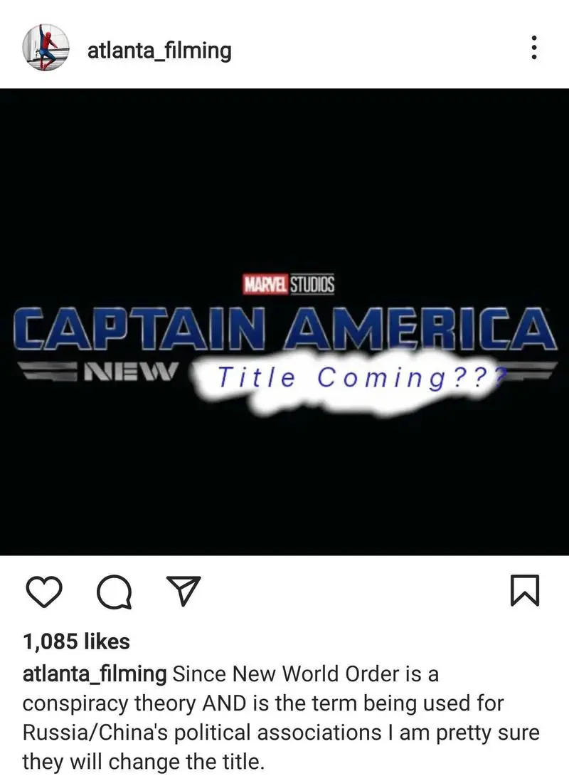 «Капитан Америка 4» сменит название, согласно утечке Marvel
