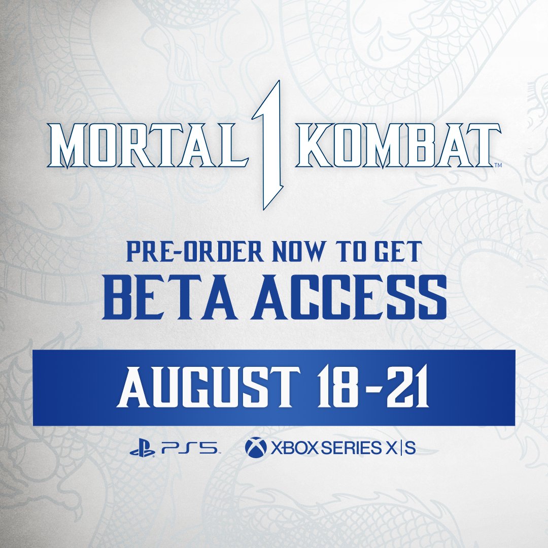 Дата проведения бета-теста и доступные персонажи Mortal Kombat 1