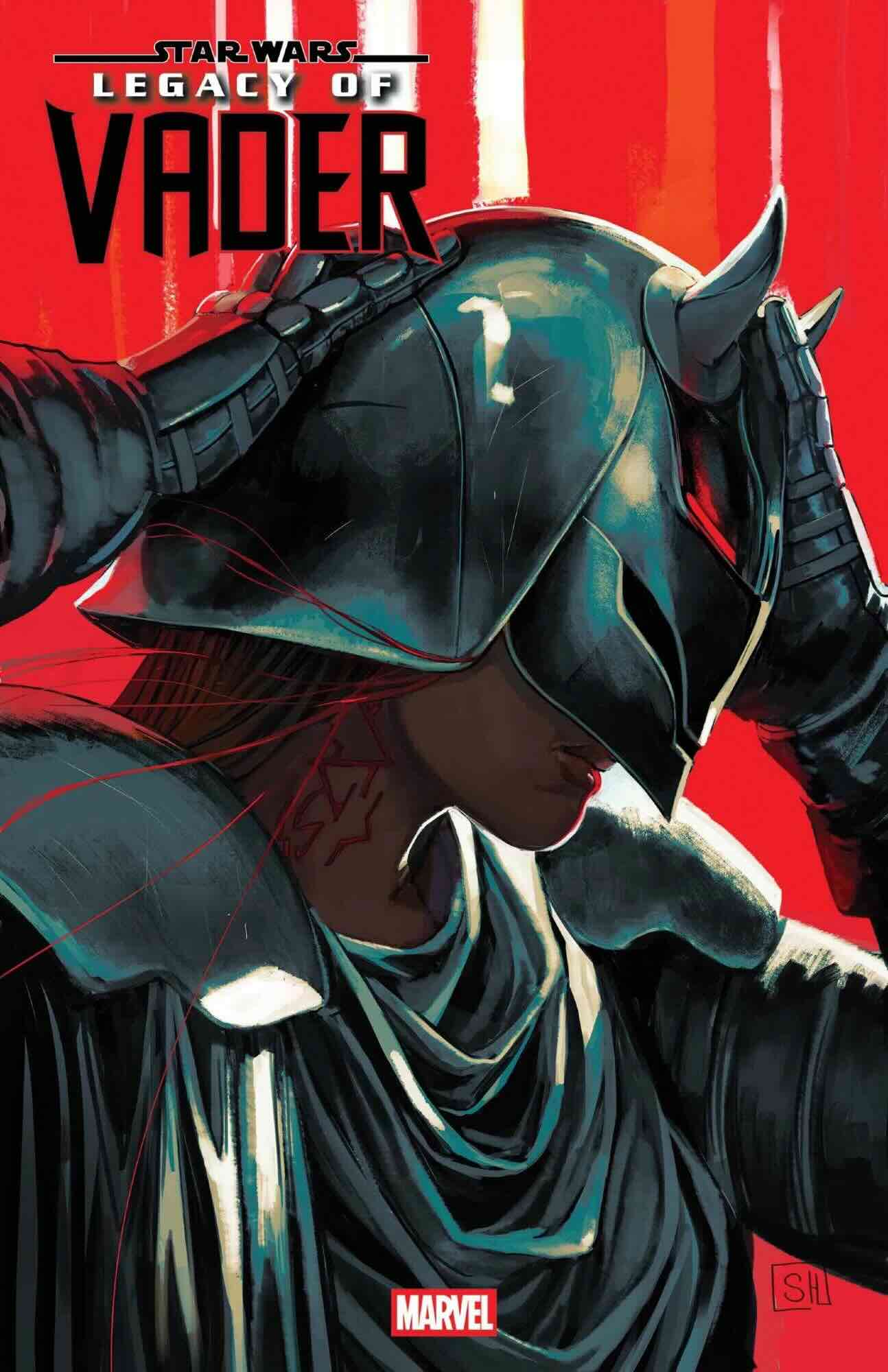 Обложка комикса Star Wars: Legacy of Vader #8, на которой Тава Рен надевает свой шлем