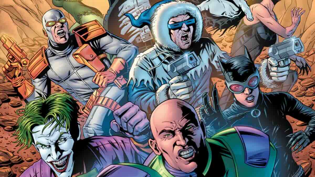 Обложка комикса «Salvation Run» с участием различных злодеев из вселенной DC / DC Comics