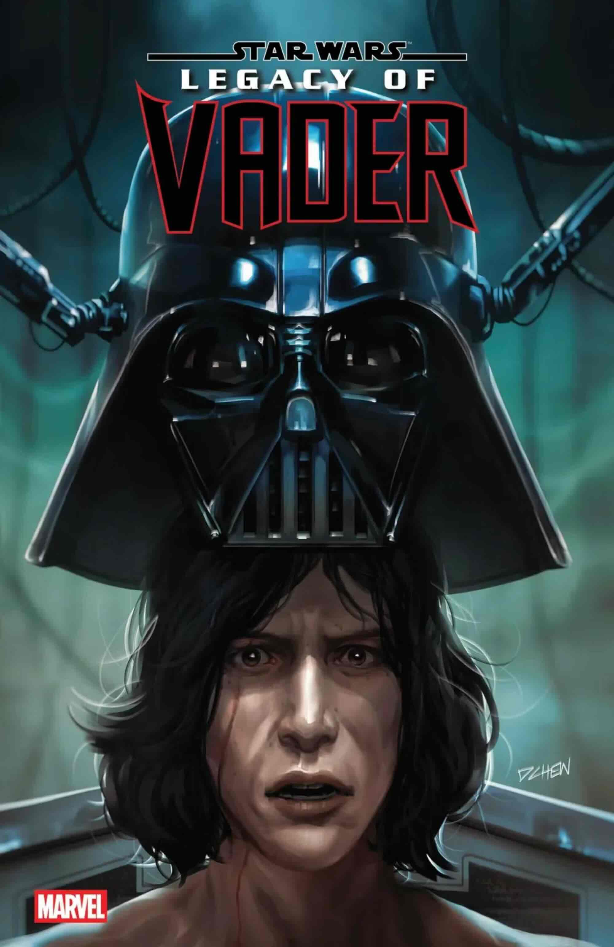 Обложка Star Wars Legacy of Vader, на которой Кайло Рен в шлеме Вейдера.
