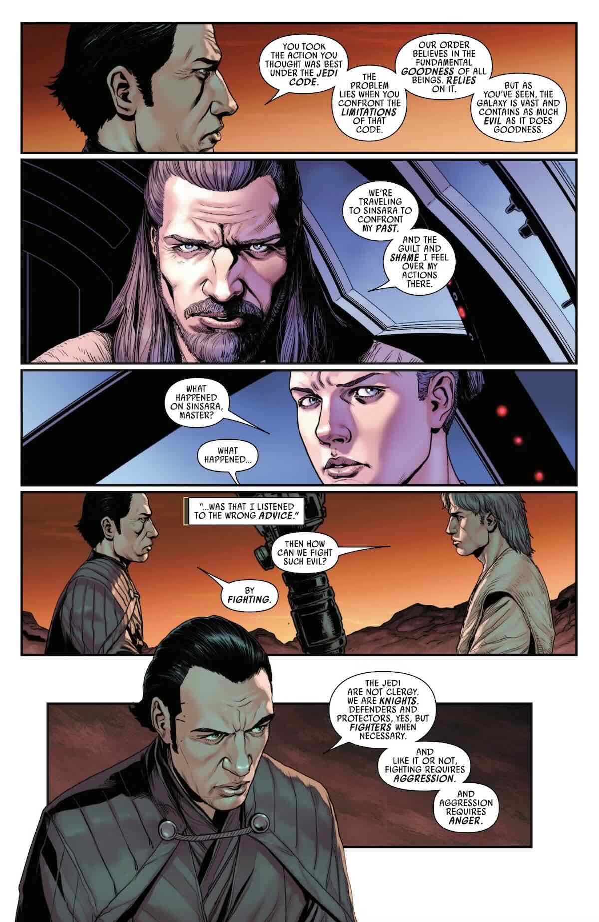 Квай-Гон вспоминает учение Дуку в Jedi Knights #9