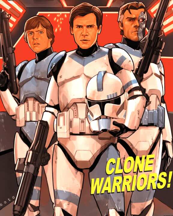 Люк Скайуокер и другие персонажи в доспехах солдат-клонов / Marvel Comics