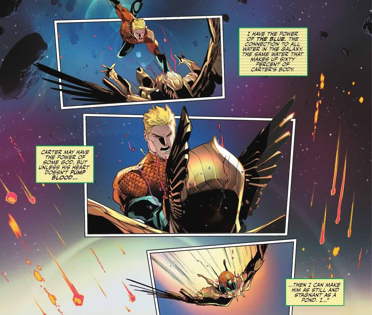 Аквамен контролирует кровь Хоукмана в комиксном поединке DC KO