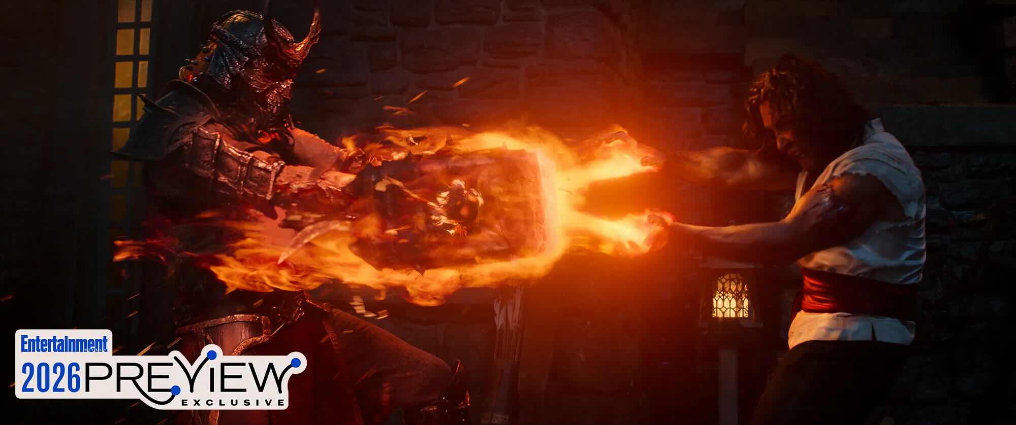 Мартин Форд в роли Шао Кана и Люди Линь в роли Лю Кана в «Мортал Комбат II» / Warner Bros.