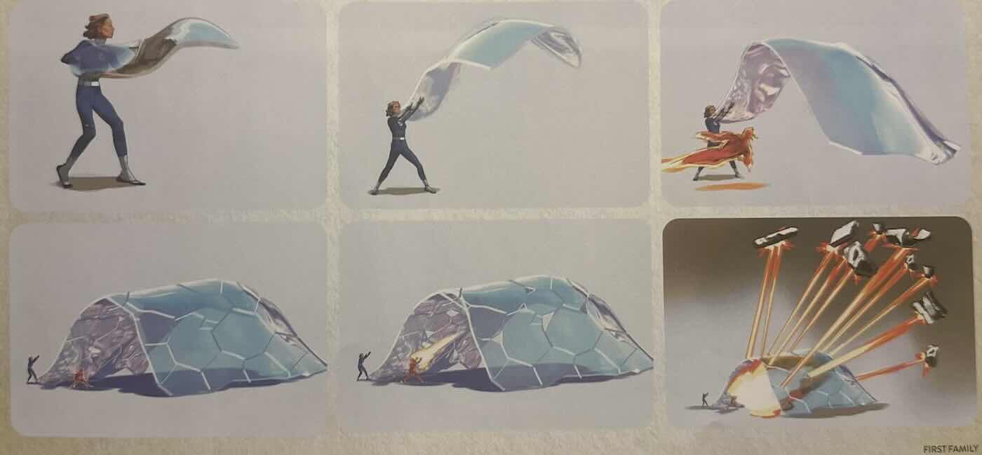 «Фантастическая четвёрка: Первые шаги», концепт-арт сверхспособностей Сью Сторм / Marvel Studios