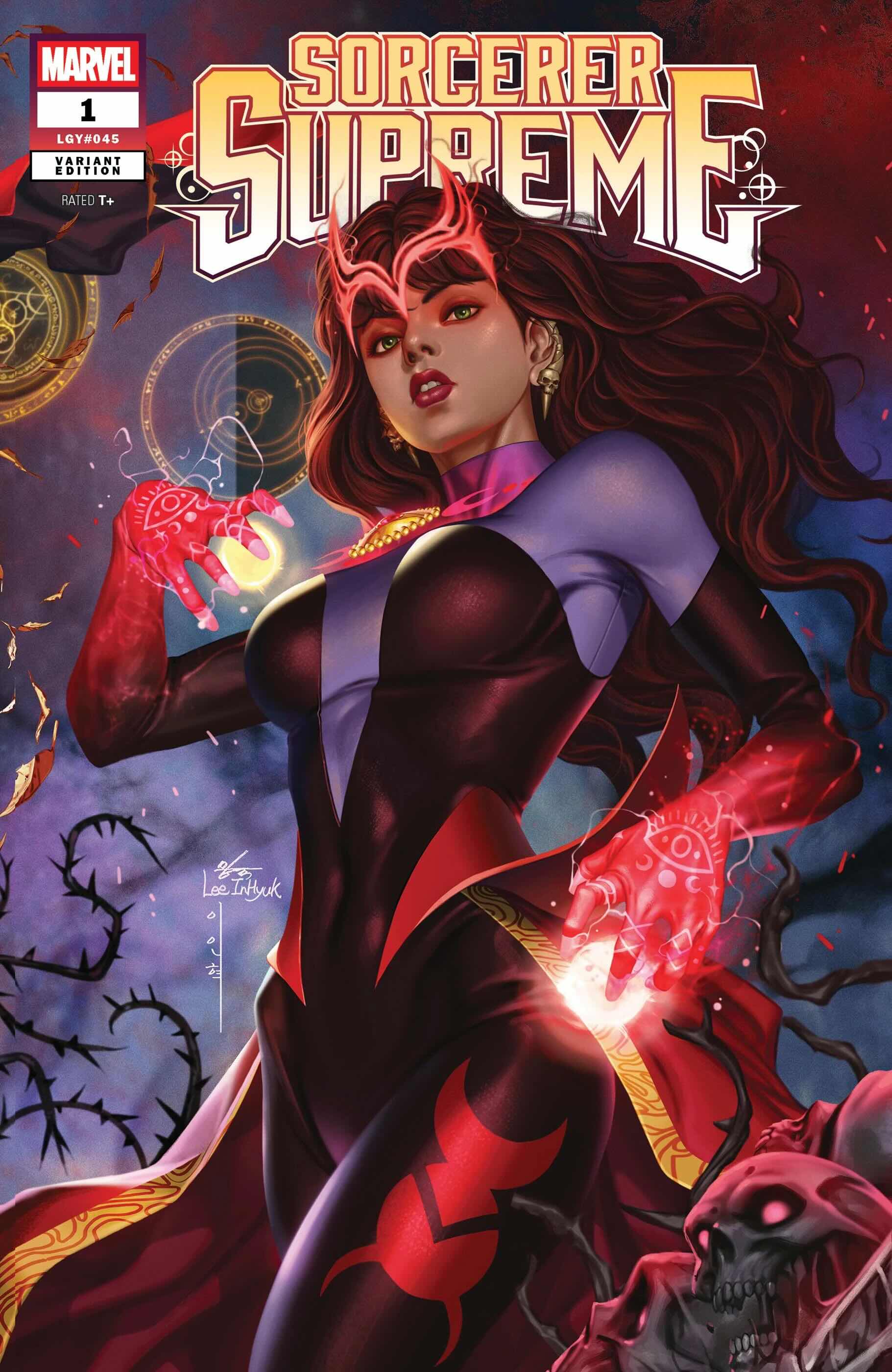 Обложка комикса «Верховный чародей» с Алой Ведьмой / Marvel Comics