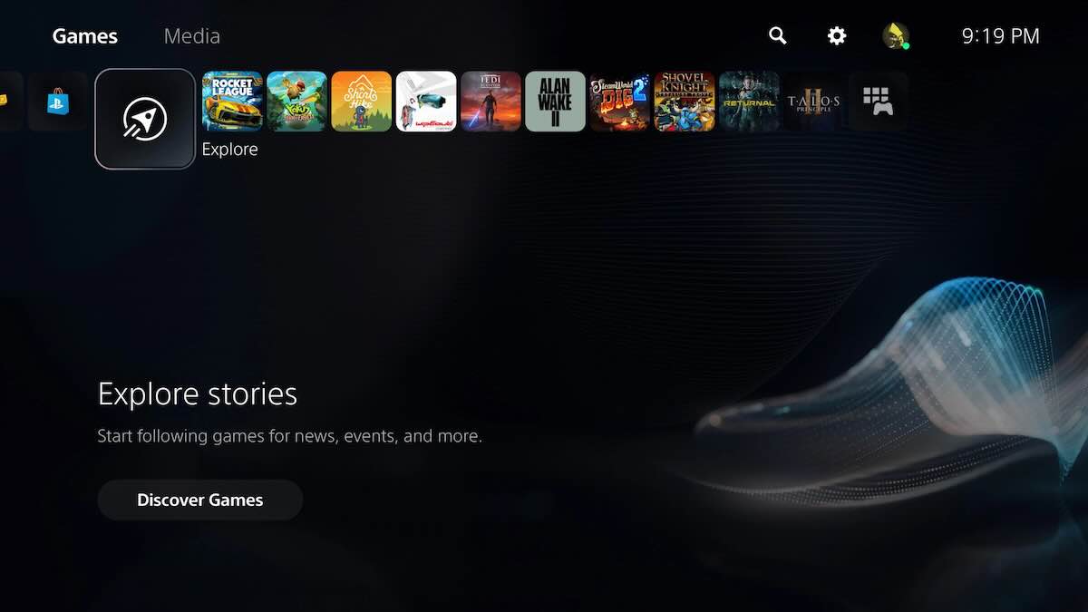 Прежний интерфейс PS5