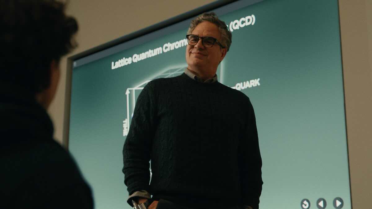 Лекция Брюса Баннера в Университете Эмпайр-стейт в фильме «Человек-паук: Новый день» / Marvel Studios