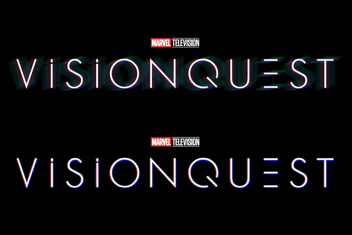 Новый логотип «Квеста Вижена» сверху и старый логотип «Квеста Вижена» снизу / Marvel Television