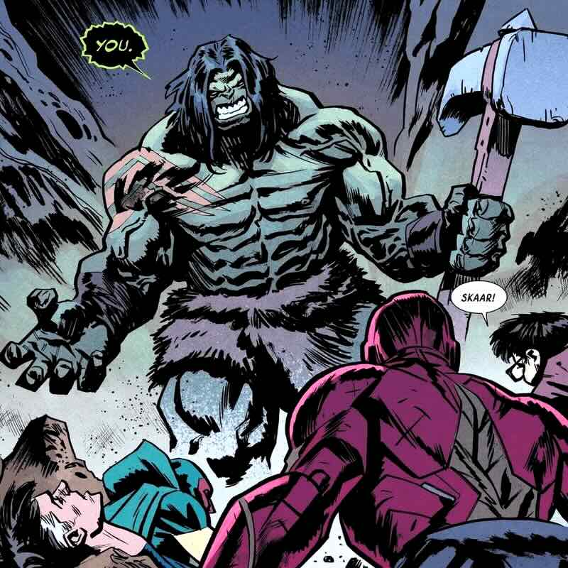 Скаар противостоит Мстителям и Фантастической четверке / Marvel Comics