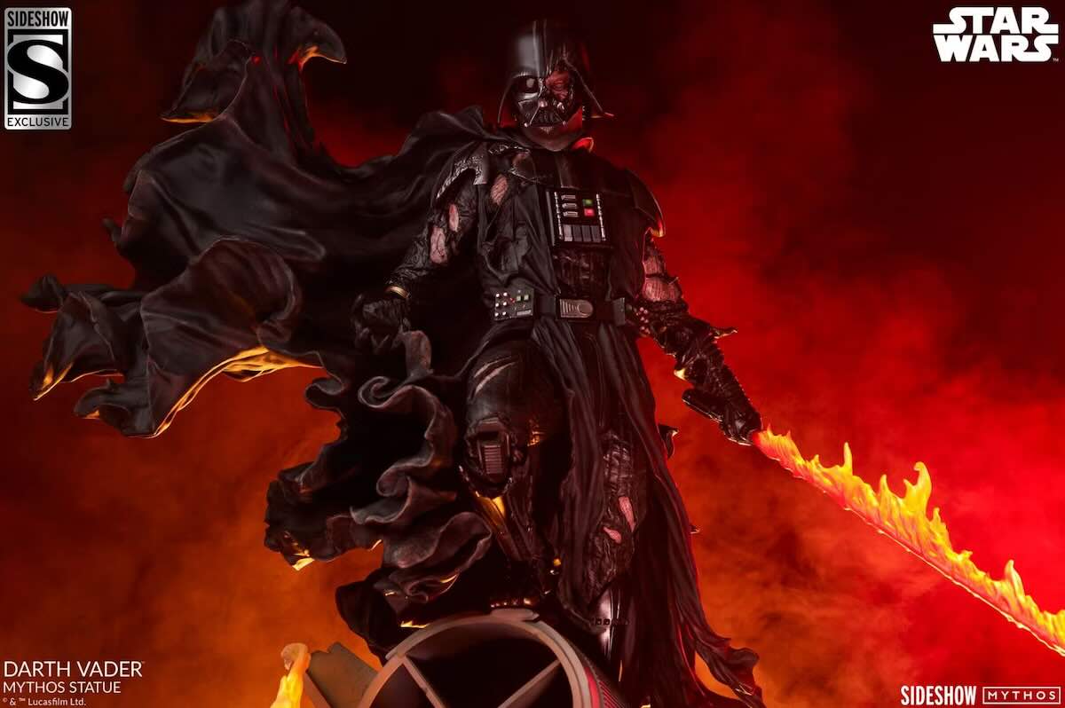 Статуя Дарта Вейдера от Sideshow Mythos Premium Exclusive с дизайном огненного меча
